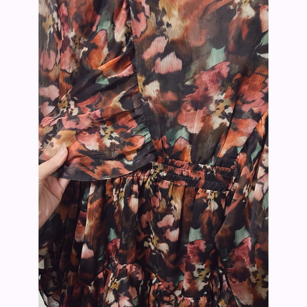 NWOT Misa Los Angeles Jolene Dress Libra Fleur Chiffon Revolve Brand - Picture 7 of 10